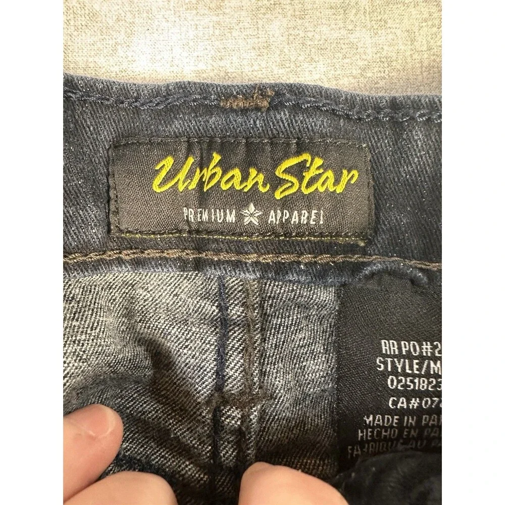 Urban Star Premium Jeans Tall Mens 36x34 Dark Blue Straight Leg Stretch Denim